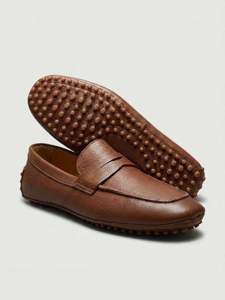Mocassino Penny con gommini in pelle di cervo marrone U8950 MARRONE ANDREA MORANDO 