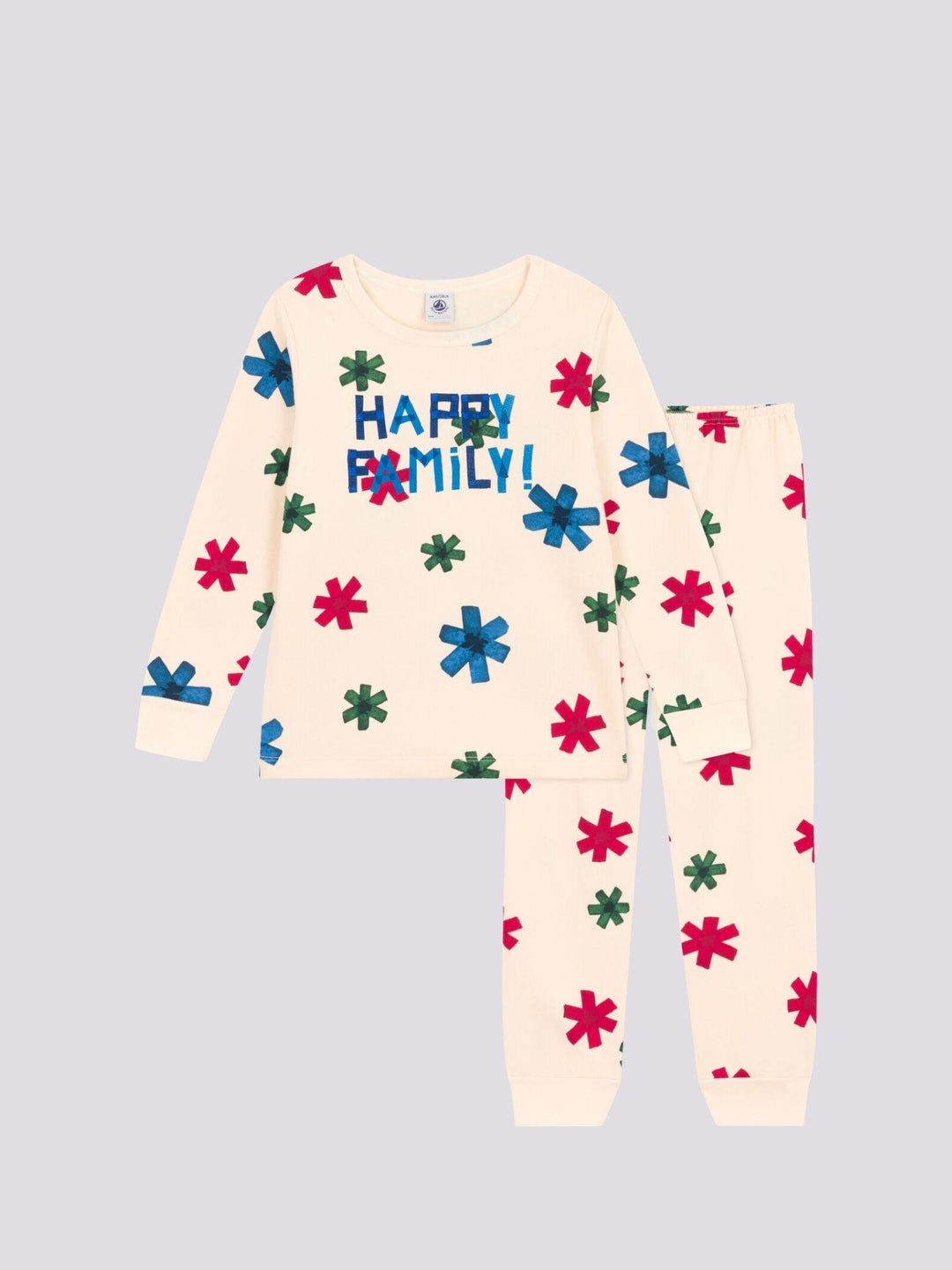 PIGIAMA BAMBINO UNISEX IN TESSUTO FELPATO MOTIVO STELLA A086J 01 PETIT BATEAU 