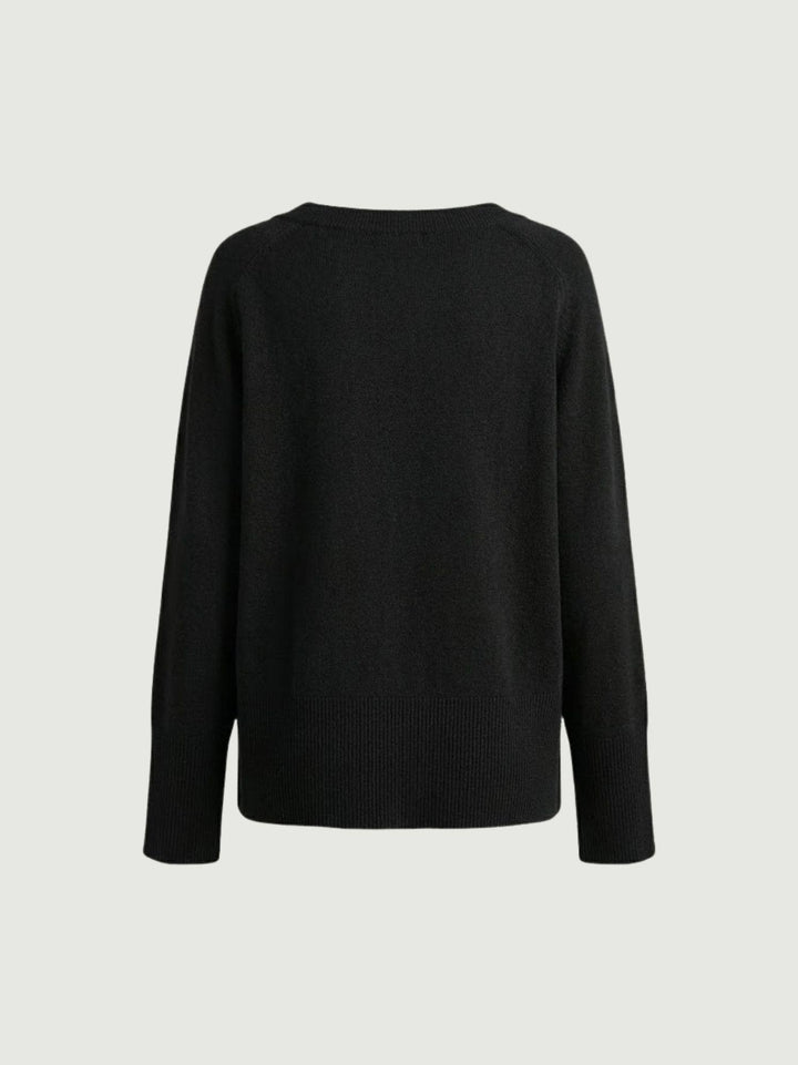 MAGLIA OVER 100% LANA NERA WL157 NERO ANDREA MORANDO 