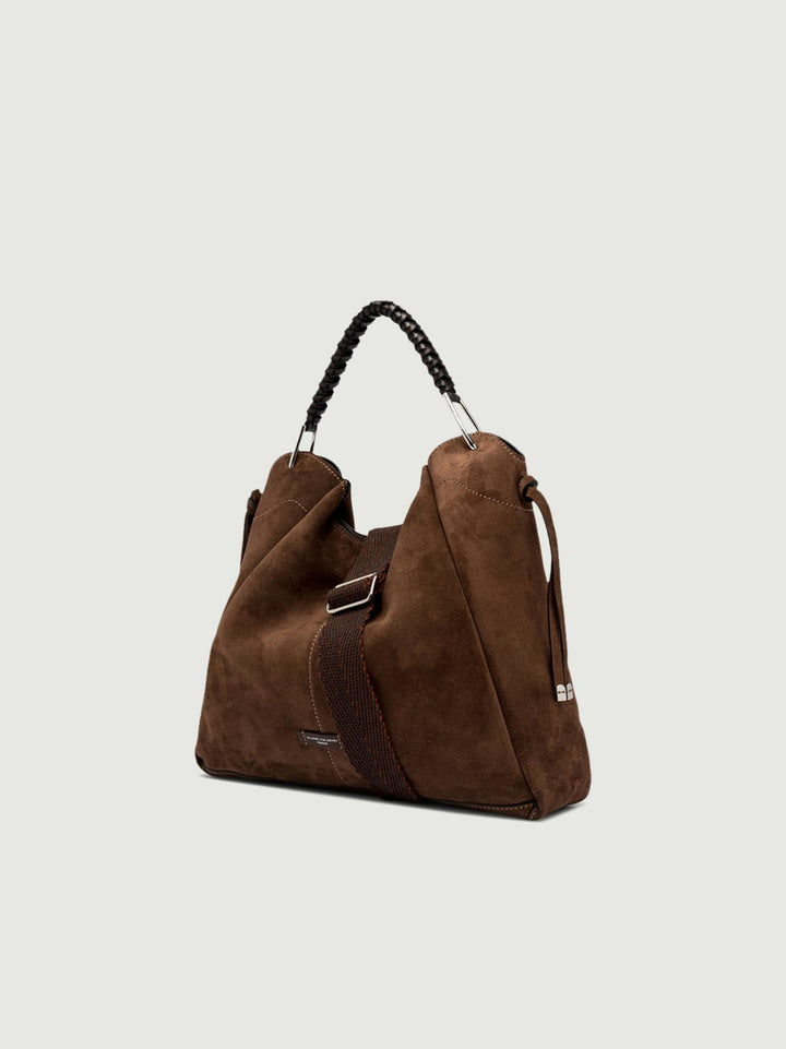 BORSA ERA IN CAMOSCIO CHOCOLATE 11071 CM-PL 2196 GIANNI CHIARINI 