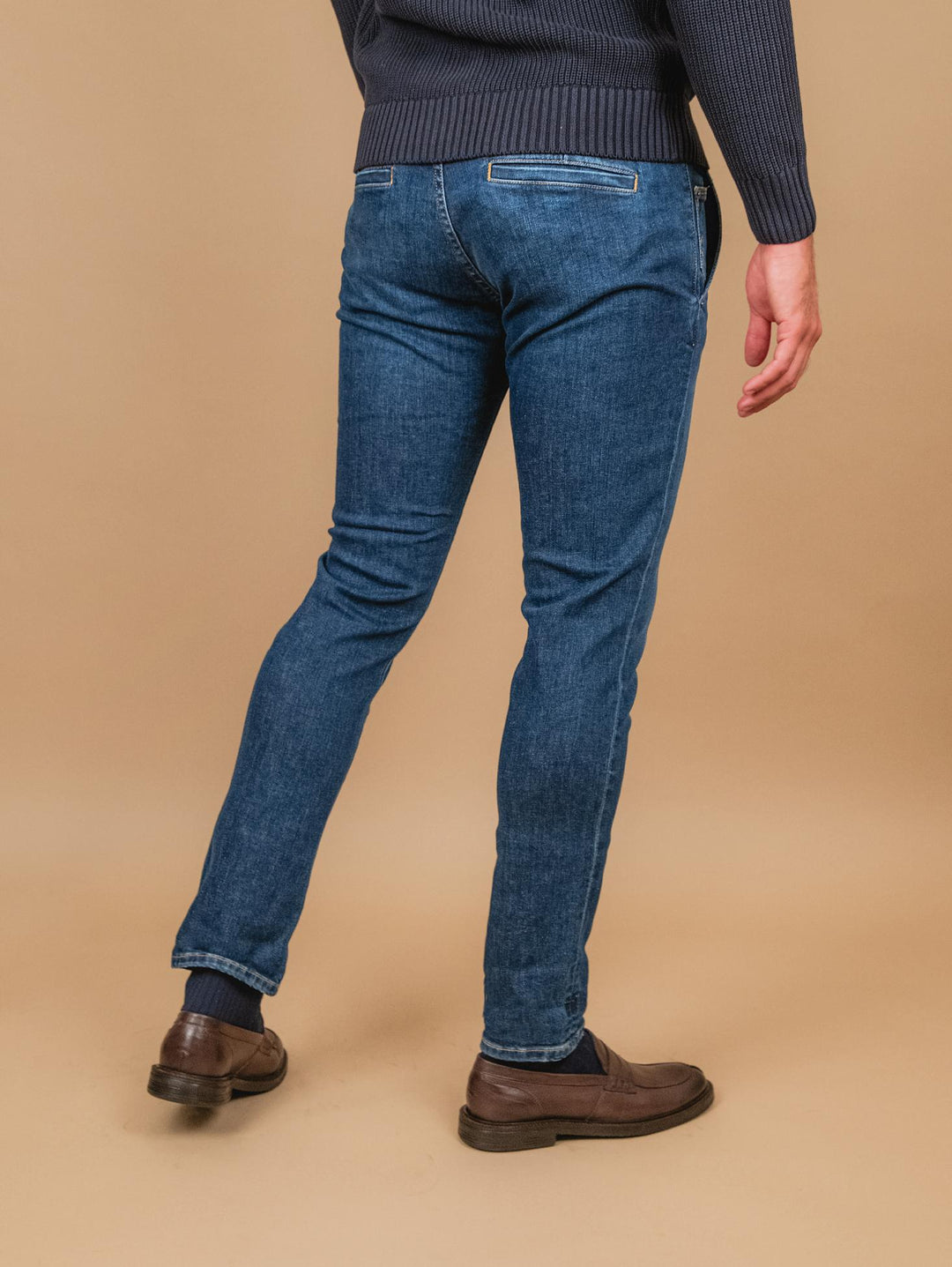 JEANS 4 TASCHE IN DENIM SCURO SKINNY FIT NEW DENVER SKINNY B2 UNIFORM 