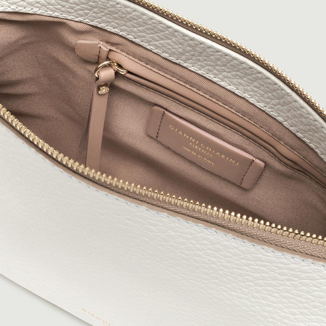 Borsa a spalla Brooke in pelle bianca BS 10911 TKL 008 GIANNI CHIARINI 