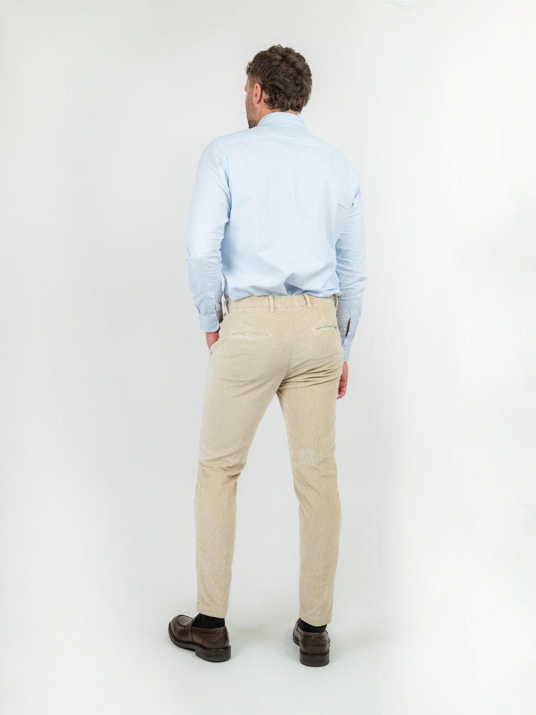 PANTALONE IN VELLUTO A COSTE BEIGE T502/BRO 038 NOLAB 