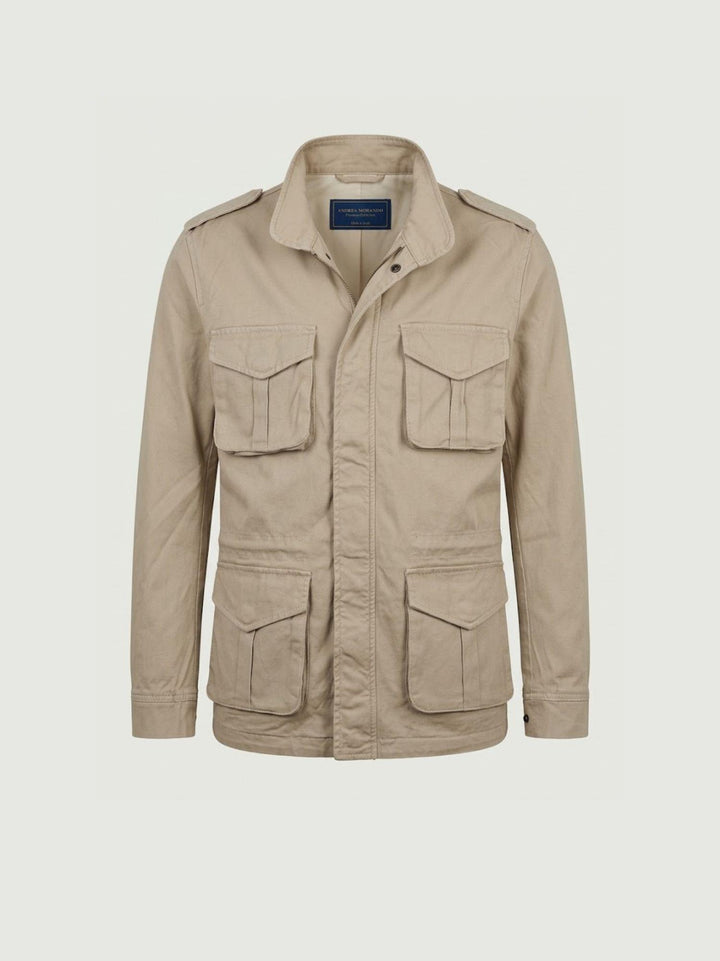 Field Jacket in cotone color sabbia BU26S06GIPA977 110 ANDREA MORANDO 