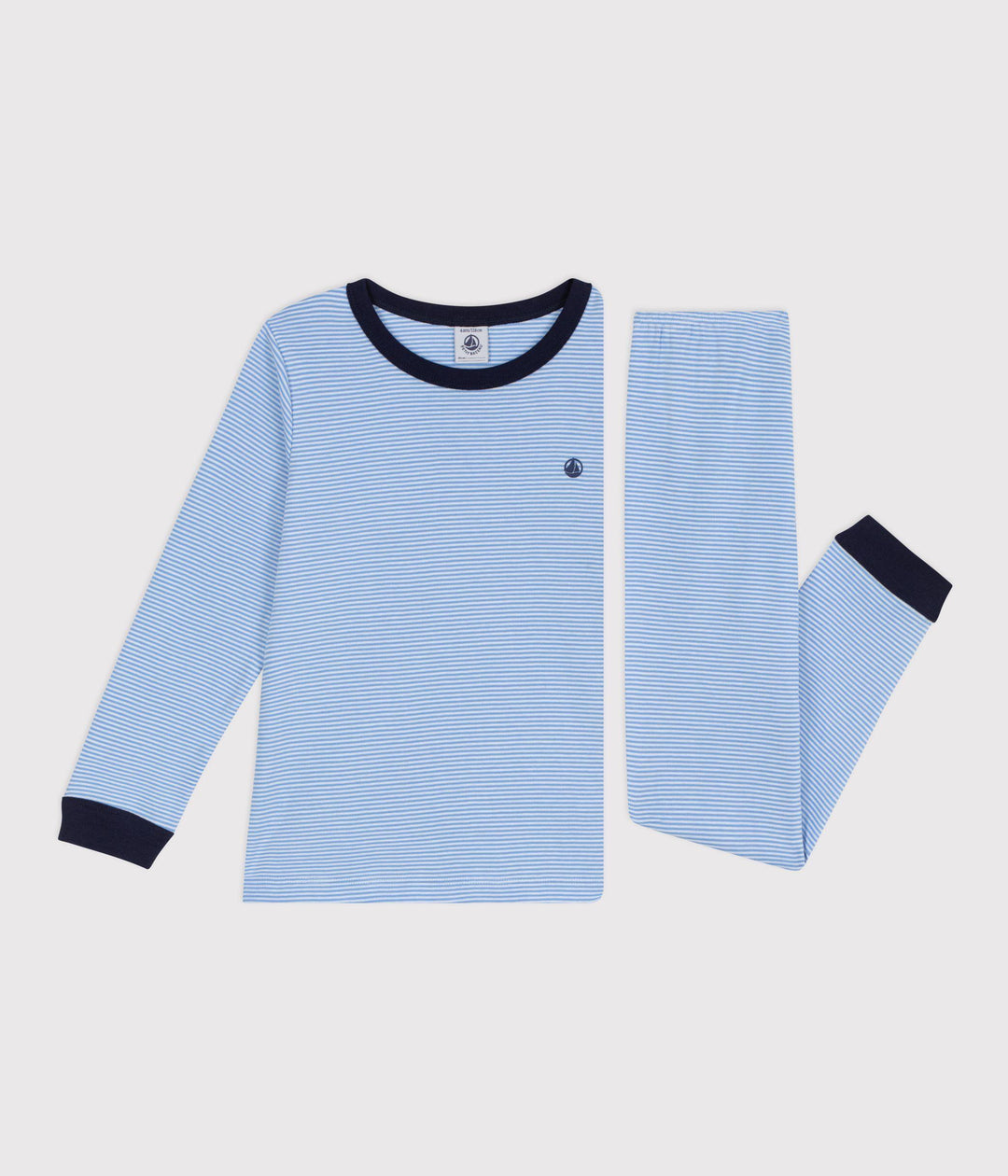 Pigiama millerighe azzurro A0FCC 01 PETIT BATEAU 