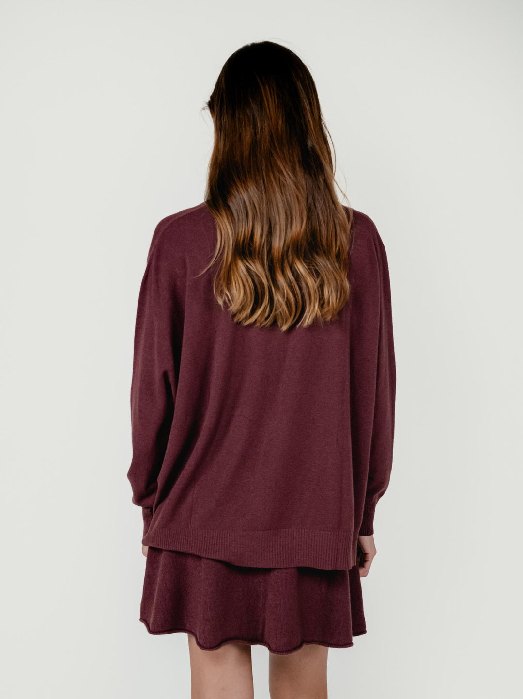 CARDIGAN CON BOTTONI BORDEAUX 022031 2200 BIMOR 
