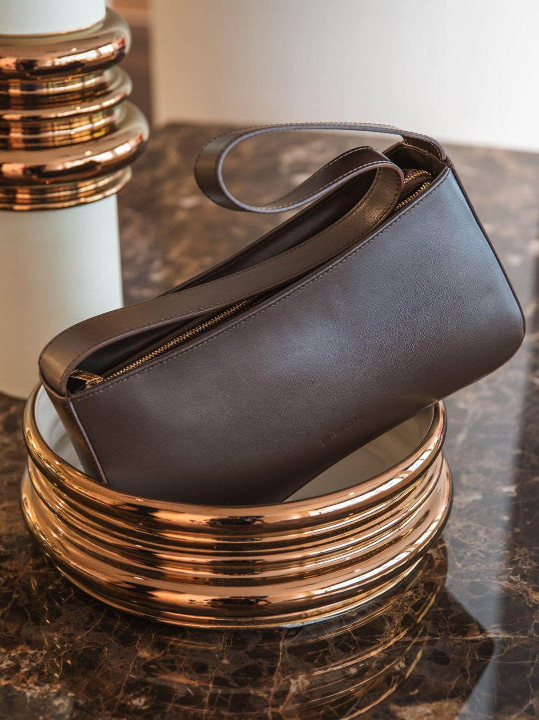 BORSA A SPALLA SEVENTY IN PELLE TESTA MORO SEVENTY T MORO BIMOR 