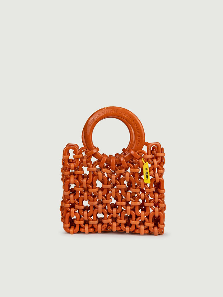 BORSA CON MANICI IN RESINA ARANCIONE "DOLL" DOLL MATTONE BIMOR 