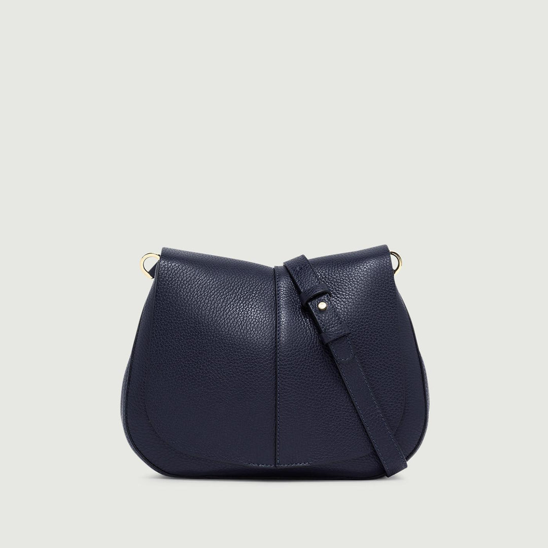 Borsa a tracolla Helena Round in pelle Navy BS 6036/COMM GRN-NA 0208 GIANNI CHIARINI 