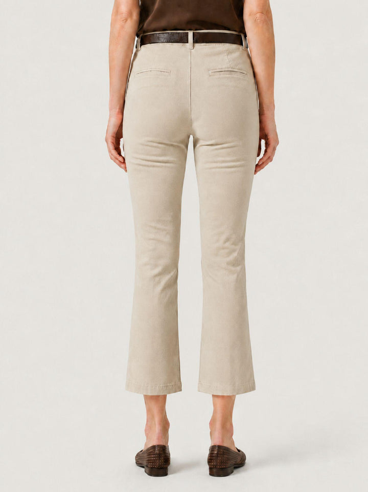 Pantalone a trombetta in cotone beige 824MA BEIGE ANDREA MORANDO 