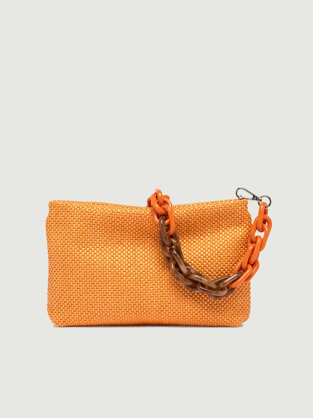 Pochette Brenda in paglia intrecciata Flame Orange BS 8265/24PE CST-PL 13309 GIANNI CHIARINI 
