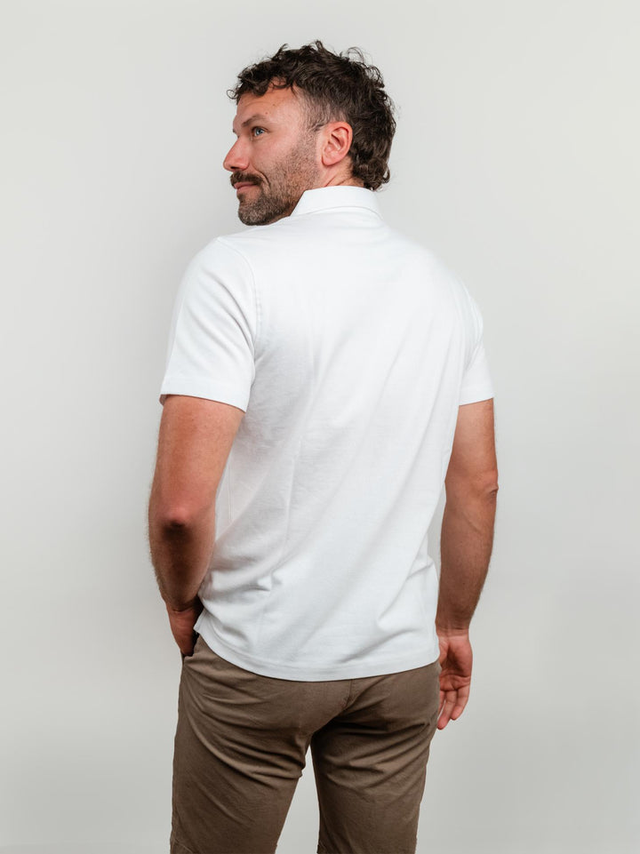 POLO PIQUET STRETCH BIANCA