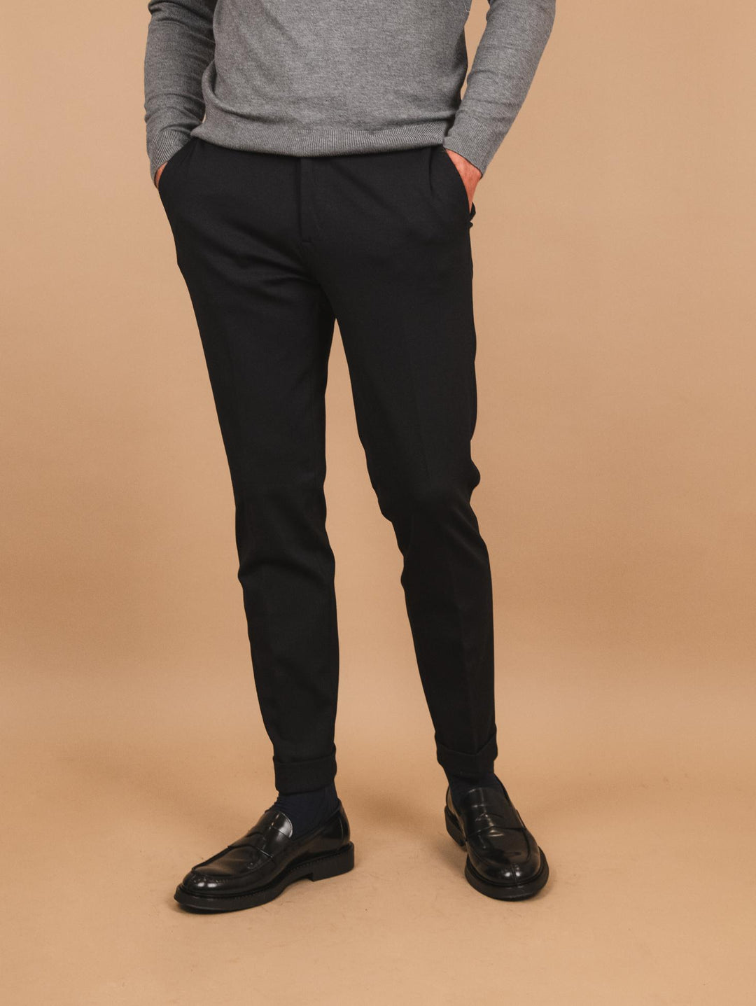 PANTALONE CHINOS ELASTICIZZATO nero OF1CT00P002 101 ANDREA MORANDO 