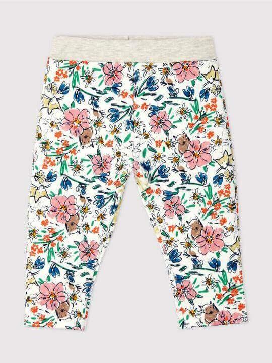 PANTALONE TRAPUNTATO CON FANTASIA FLOREALE A02DF 1 PETIT BATEAU 