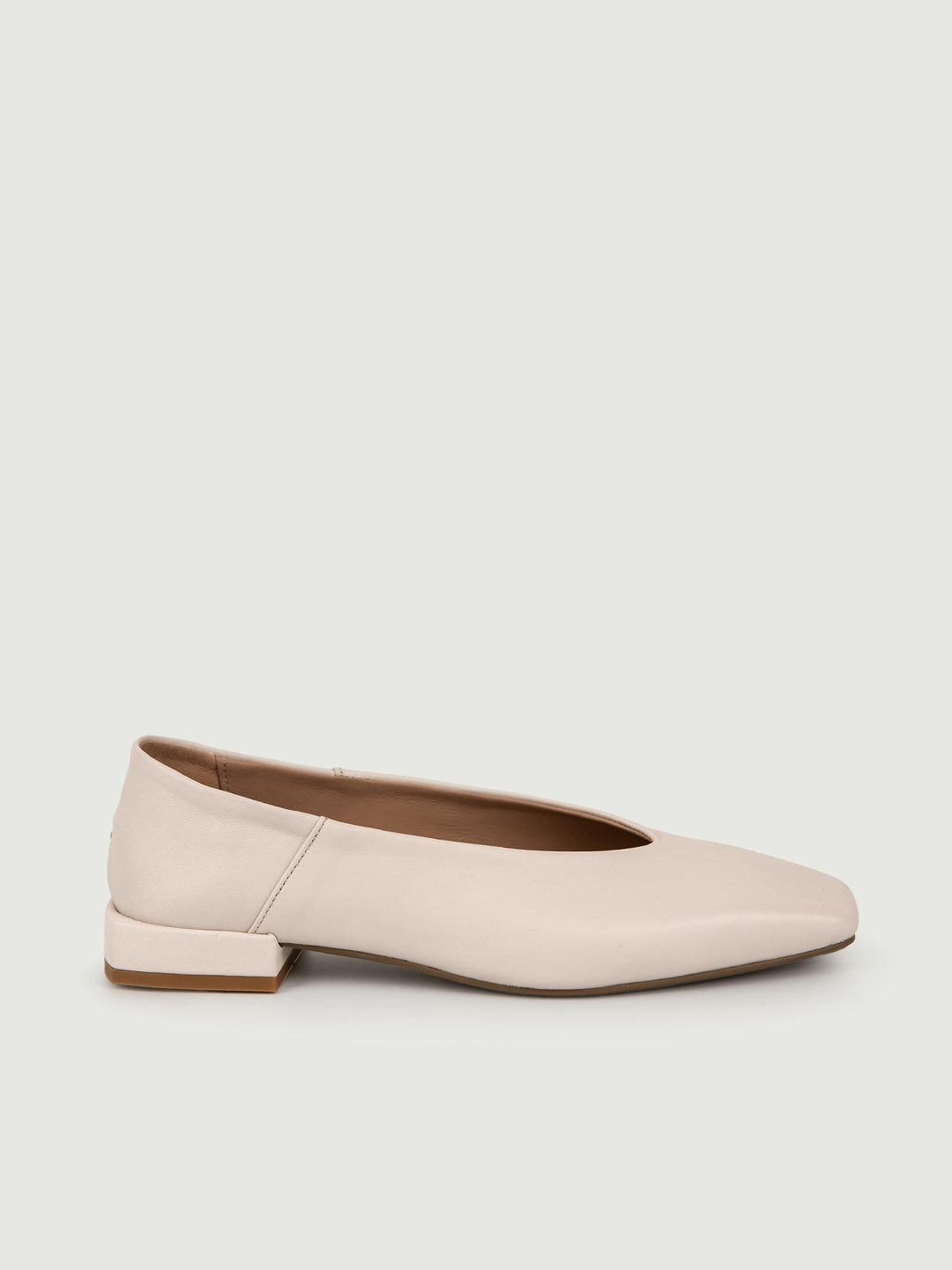 Ballerina in pelle bianca con punta squadrata DARIA21 BURRO ANDREA MORANDO 
