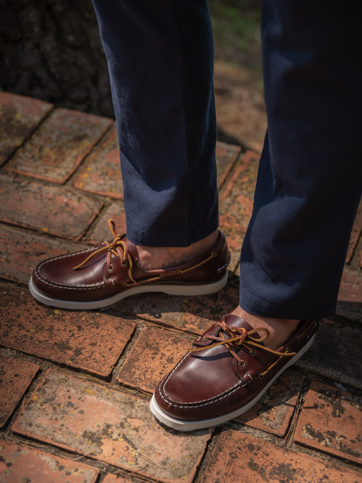 Mocassino da barca Dockside Portland Waxed in Pelle Marrone