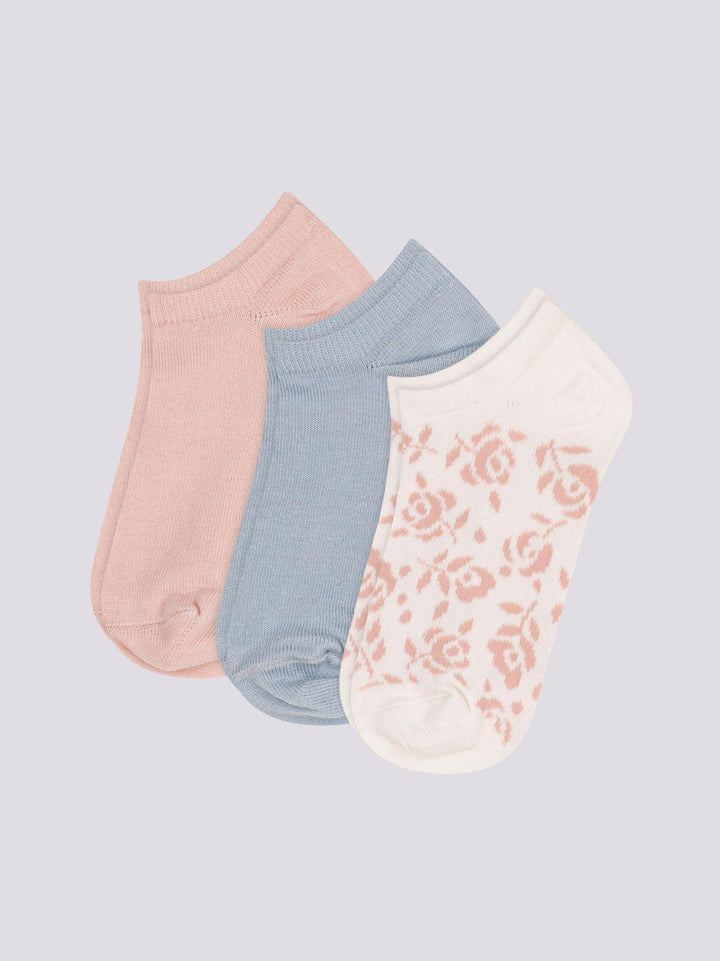 3 PAIA DI CALZINI BAMBINO IN COTONE A FIORI A0A7H 02 PETIT BATEAU 