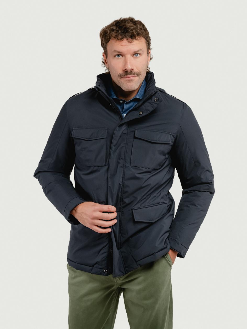 FIELD JACKET IN NYLON BLU NAVY BU26W14JKCOAT 201 ANDREA MORANDO 
