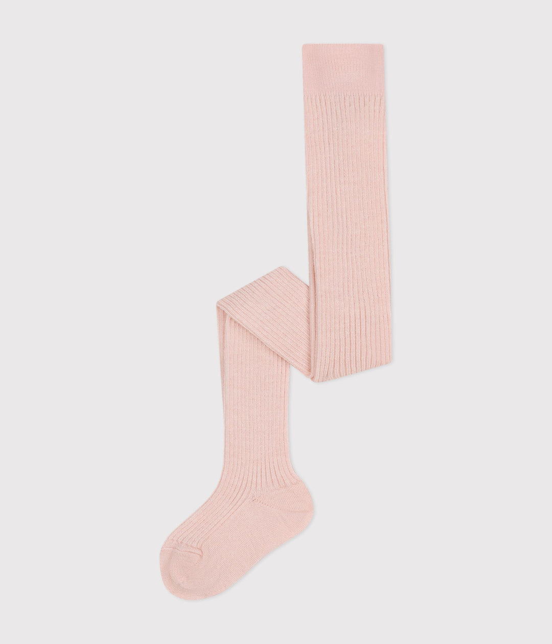 Collant a costine rosa in lana neonato A0B6D 01 PETIT BATEAU 
