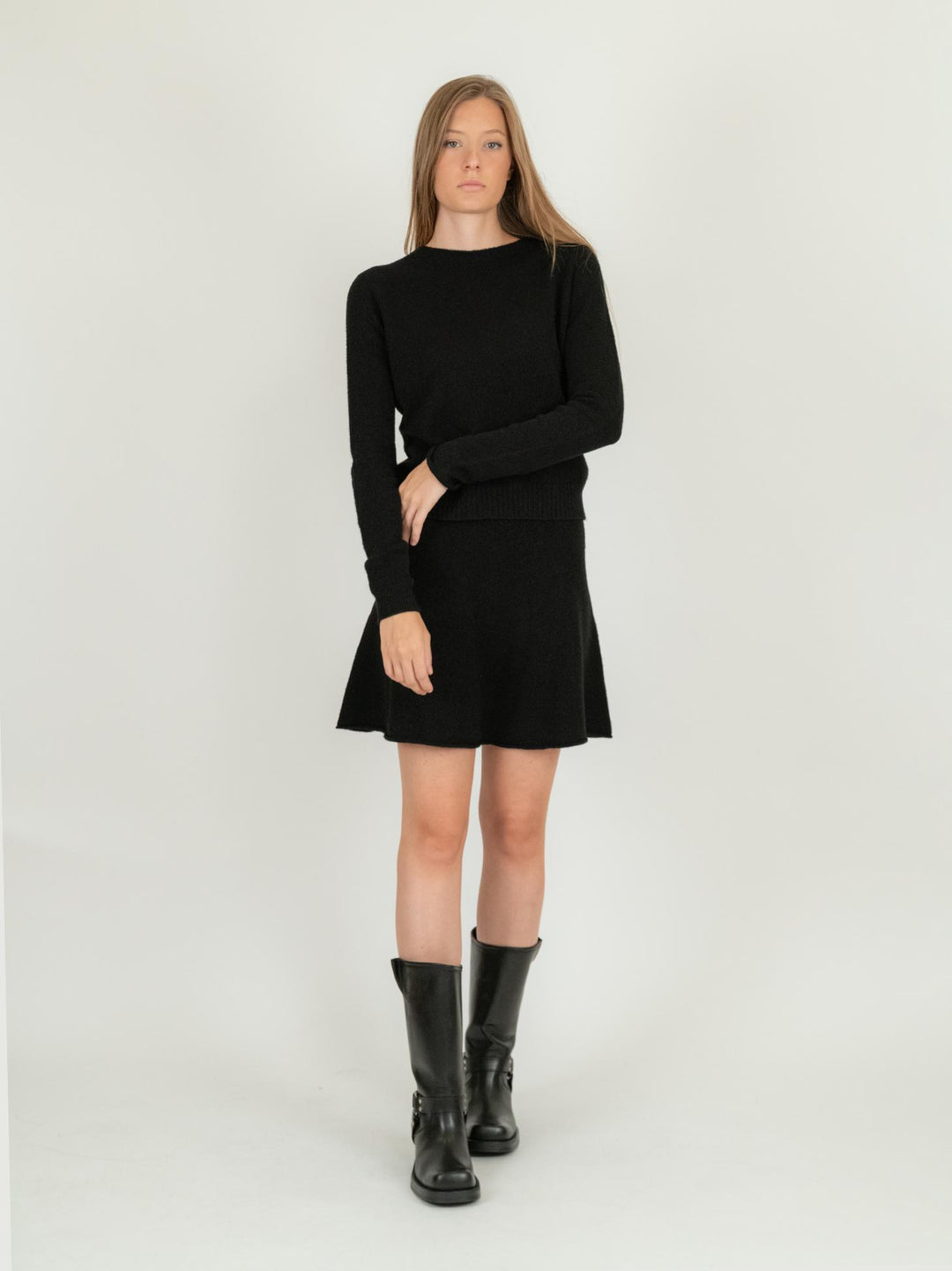 MINI GONNA IN MAGLIA NERA 0370/286 0010 BIMOR 