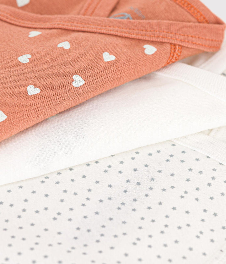 CONFEZIONE DA 3 BODY IN COTONE PER NEONATI A08JB 98 PETIT BATEAU 
