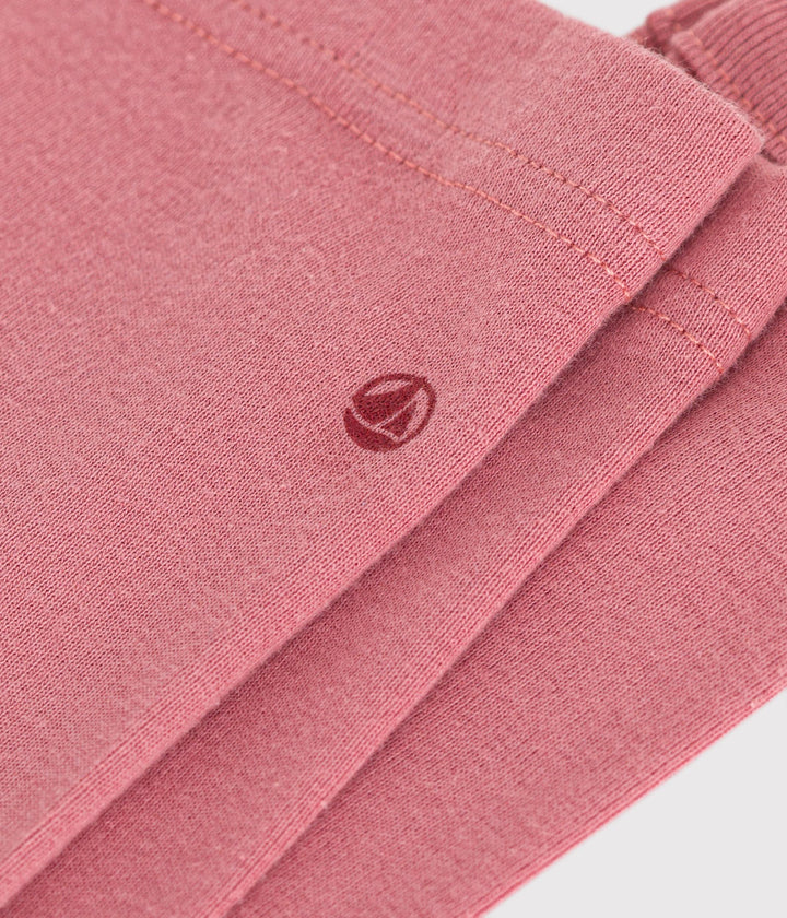 Leggings a tinta unita rosa in cotone per bebè A0BQH 06 PETIT BATEAU 