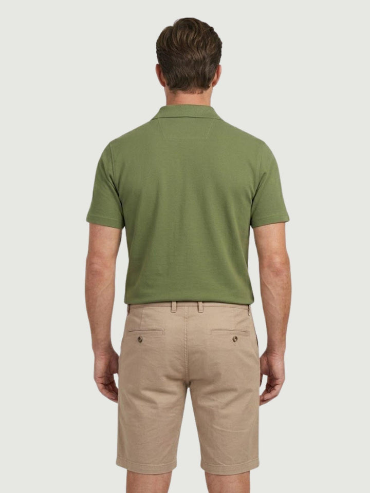 Polo derby in cotone piquet extrafine verde 5805426 374 ANDREA MORANDO 