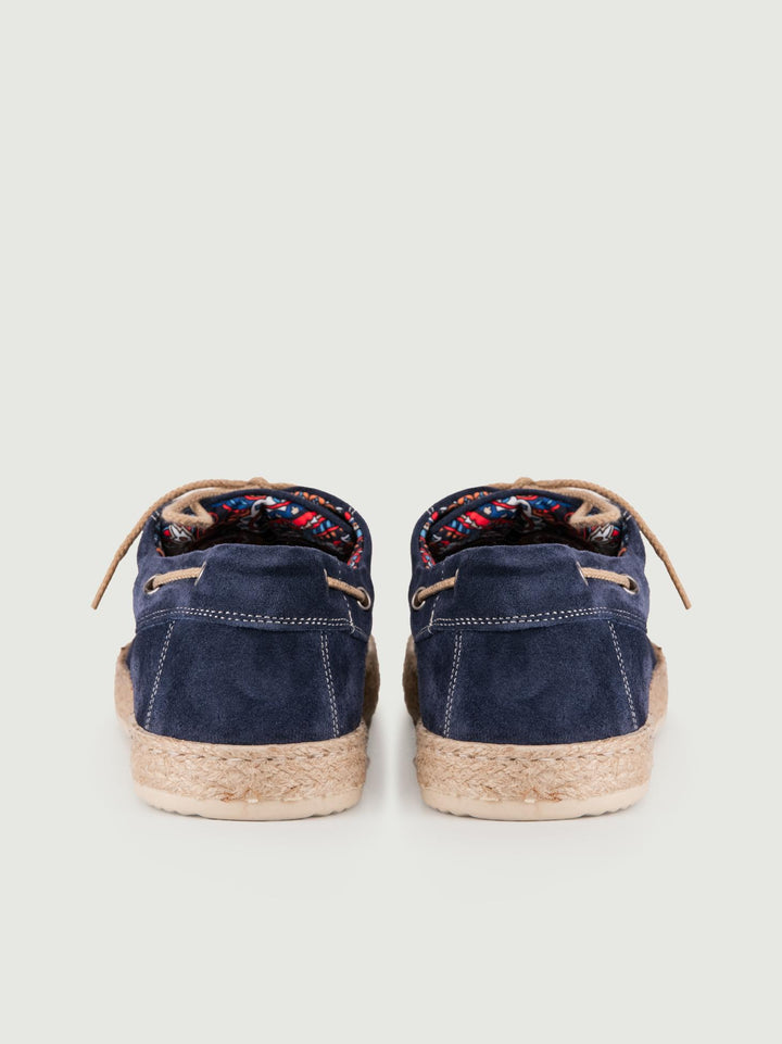 MOCASSINO DA BARCA BLU CON SUOLA IN CORDA