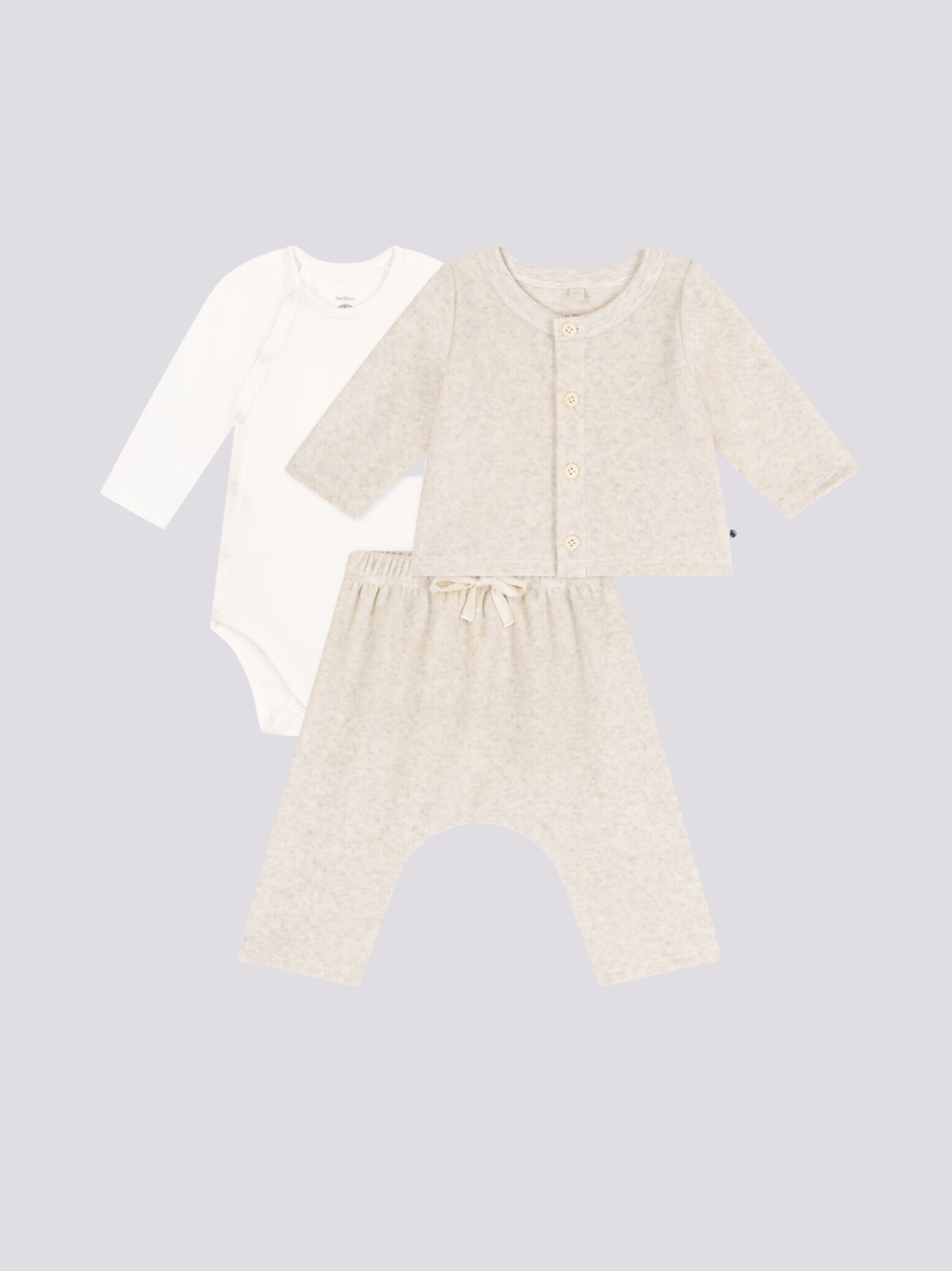 COMPLETO IN VELLUTO E BODY PER BEBÈ A085T 01 PETIT BATEAU 