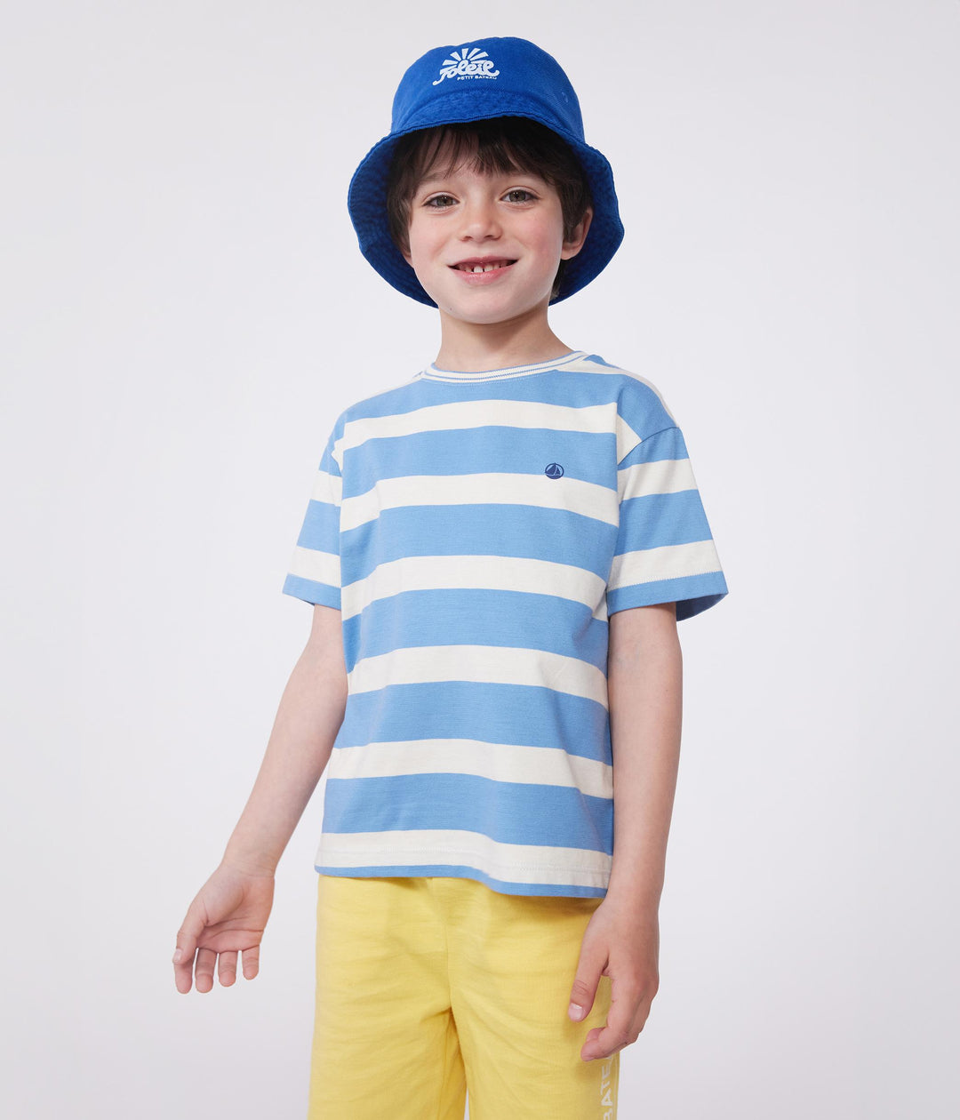 T-shirt a maniche corte in cotone a righe bambino