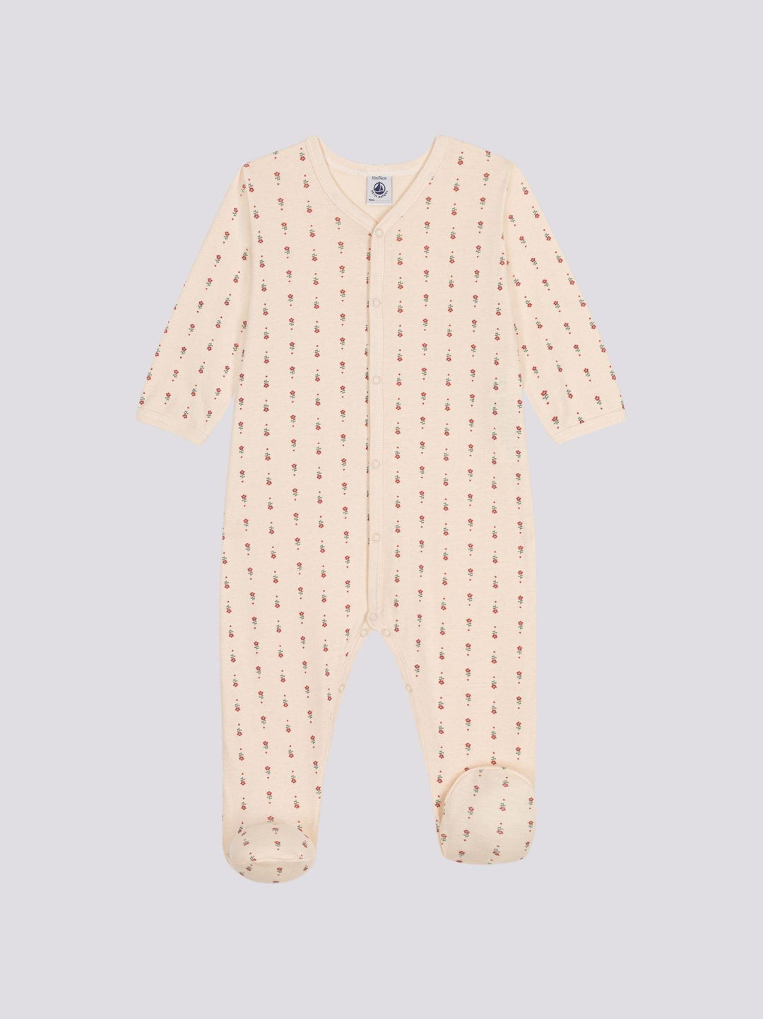 PIGIAMA BEBÈ IN COTONE STAMPATO A FIORI A09PA 01 PETIT BATEAU 