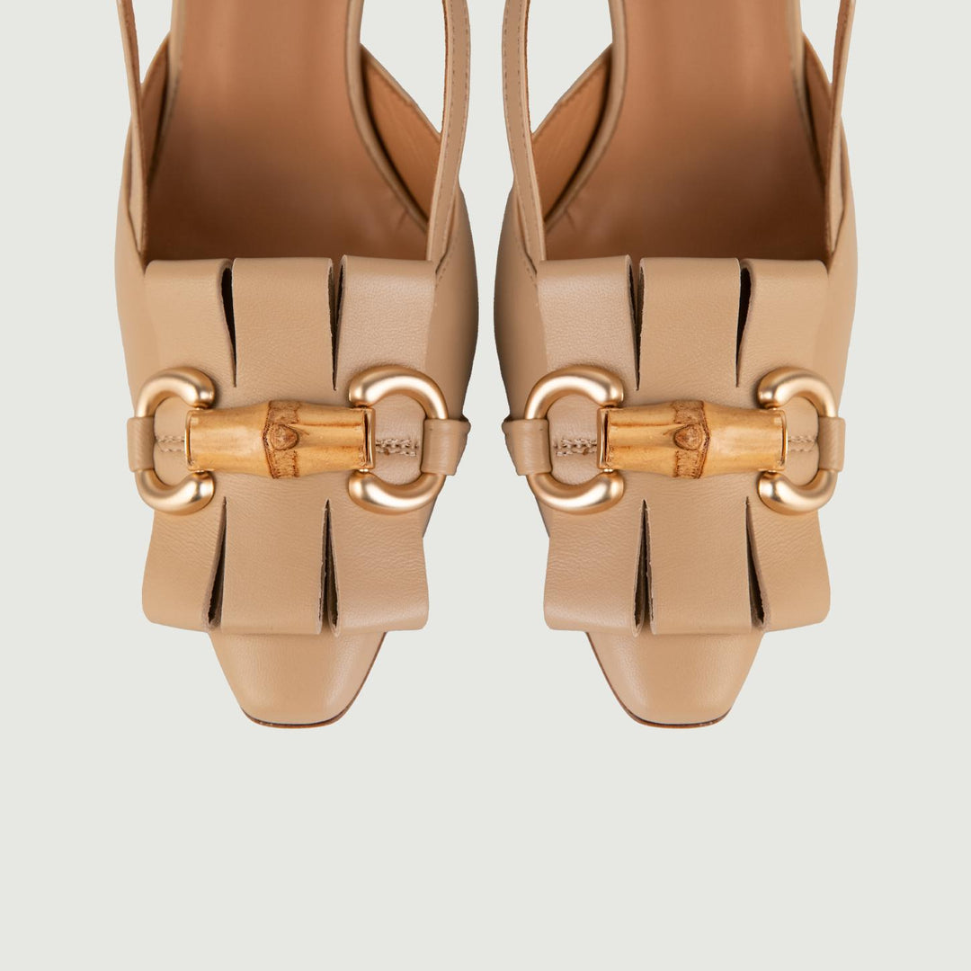 Décolleté SLING BACK TAUPE L5602 FONDOTINTA ANDREA MORANDO 