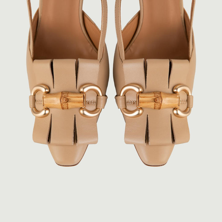 Décolleté SLING BACK TAUPE L5602 FONDOTINTA ANDREA MORANDO 