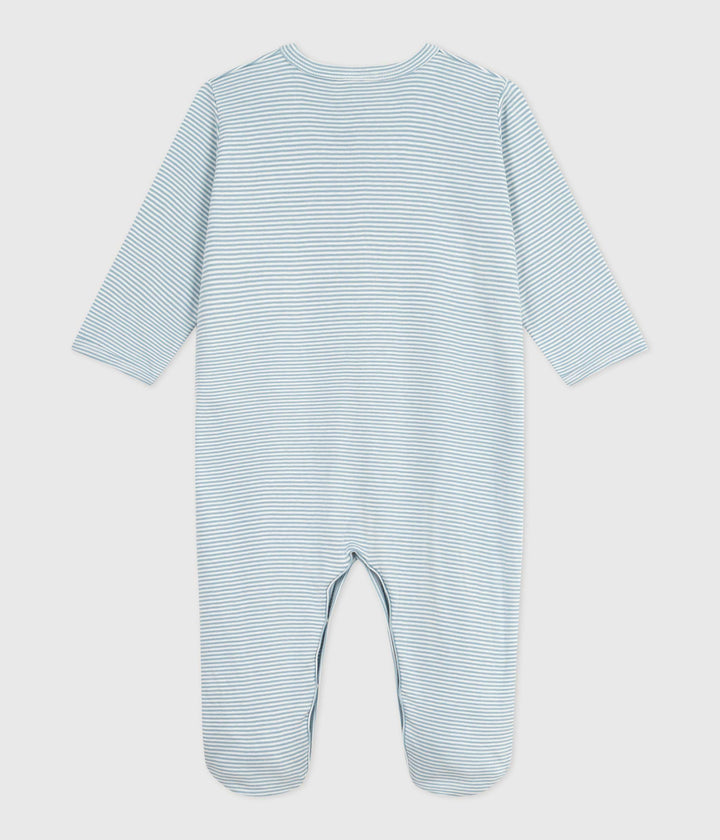 Pigiama in cotone millerighe neonato A0E2M 01 PETIT BATEAU 