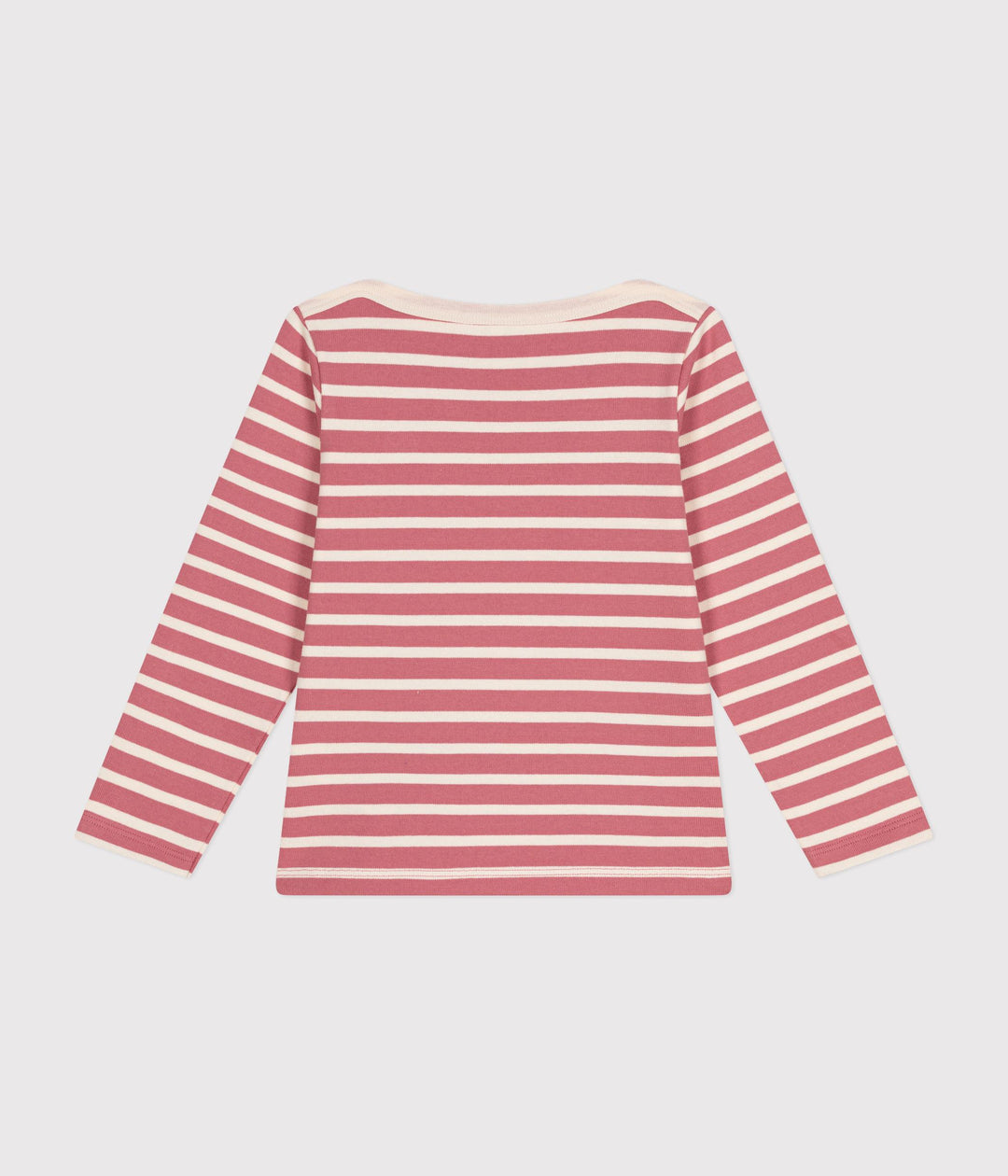 Marinière a righe rosa e bianco in cotone A0BJL 02 PETIT BATEAU 