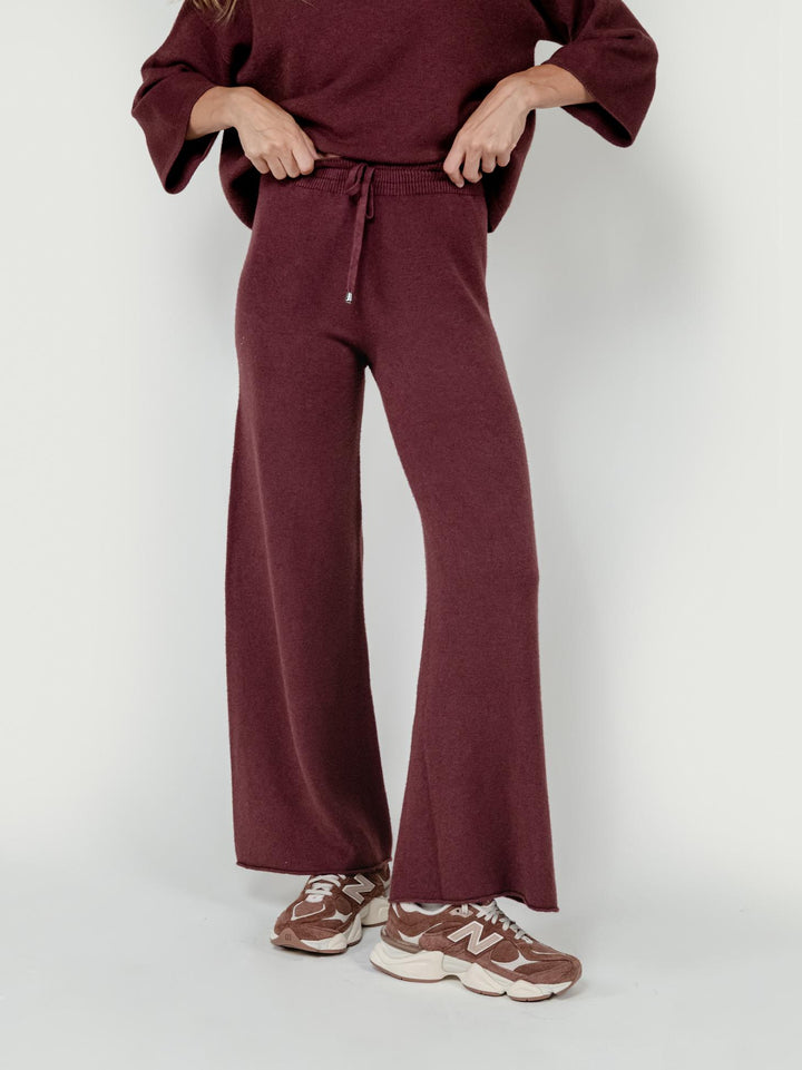 PANTALONI IN MAGLIA BORDEAUX 0370176 2200 BIMOR 