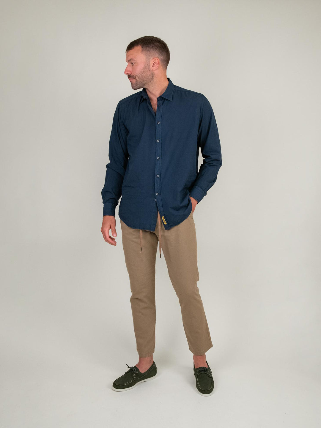 CAMICIA IN mussola di COTONE BLU BRAD/TC/TC171 283 BAGGIES 