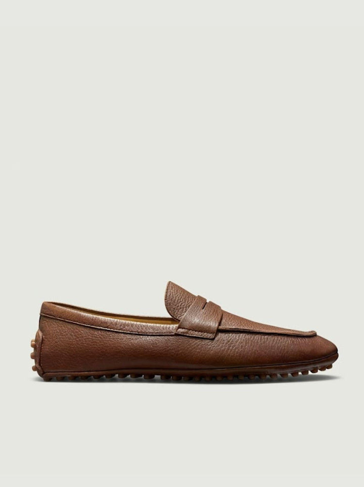 Mocassino Penny con gommini in pelle di cervo marrone U8950 MARRONE ANDREA MORANDO 