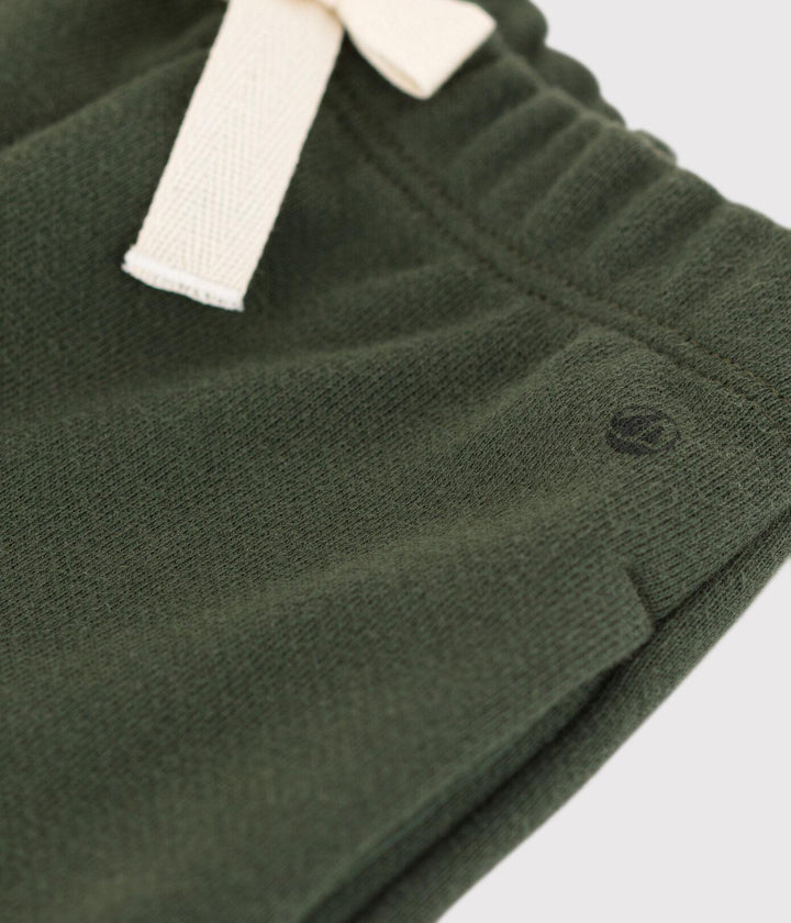 PANTALONI PER BEBÈ IN TESSUTO FELPATO VERDE A08GK 03 PETIT BATEAU 