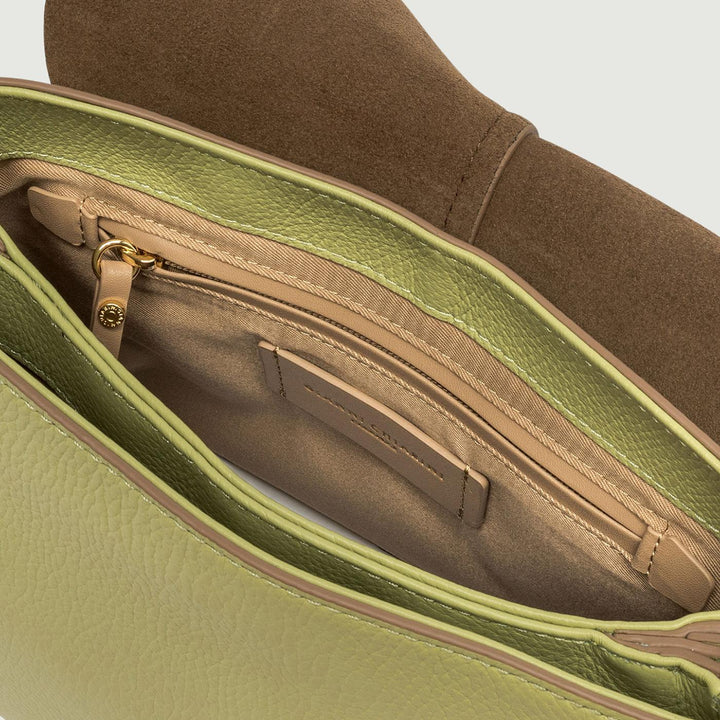 Borsa a tracolla Helena Round in pelle Acerbo BS 6036/COMM GRN-NA 13306 GIANNI CHIARINI 