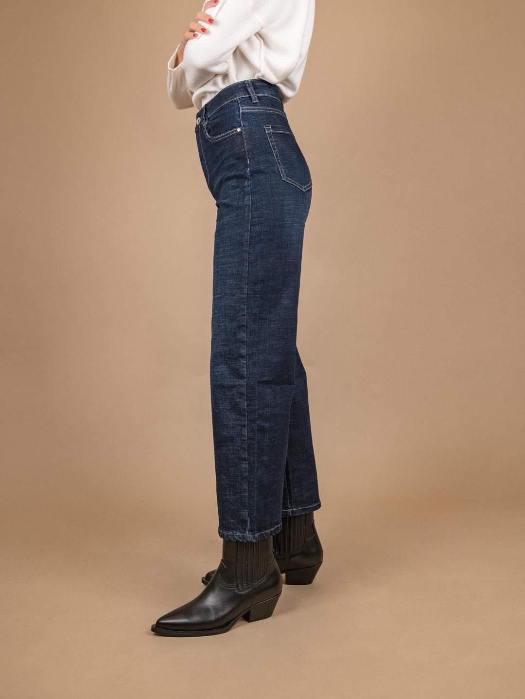 JEANS A PALAZZO SCURO 9065 DENIM SCURO ANDREA MORANDO 
