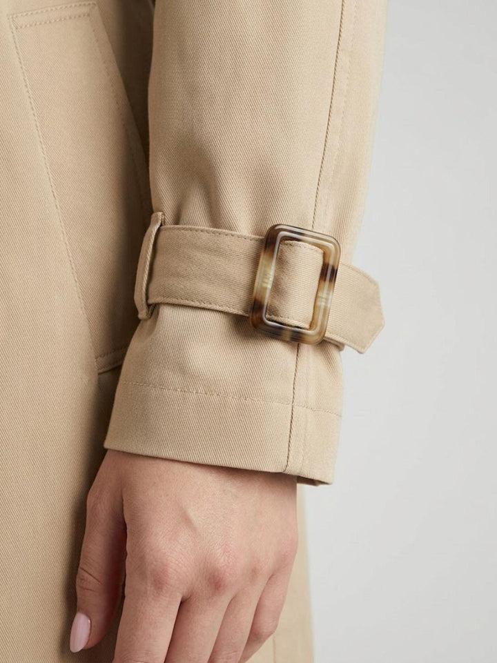 Trench lungo in cotone beige 9636 BEIGE ANDREA MORANDO 