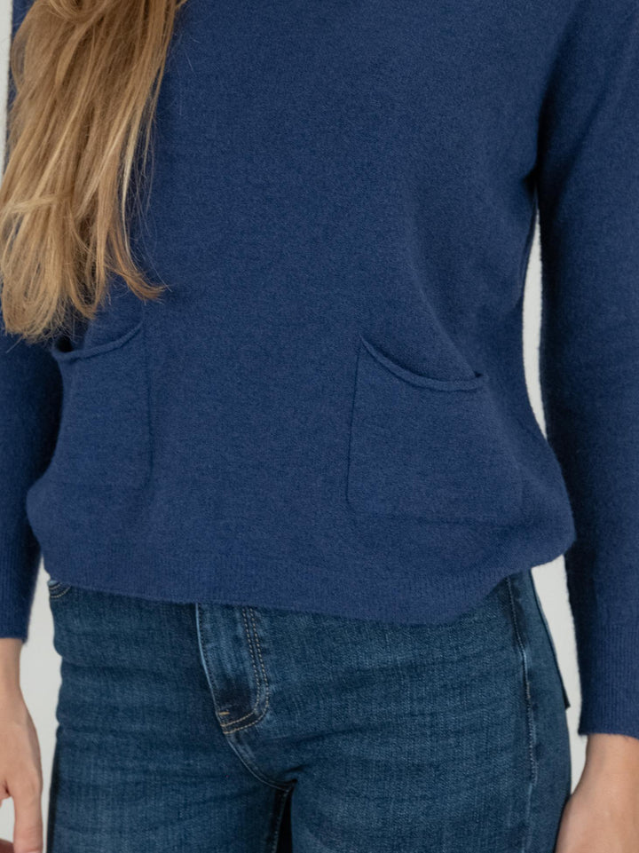 MAGLIA CON TASCHINE BLU 0220/06 1073 BIMOR 