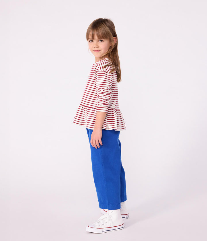 Marinière in cotone bambina A0E1E 01 PETIT BATEAU 