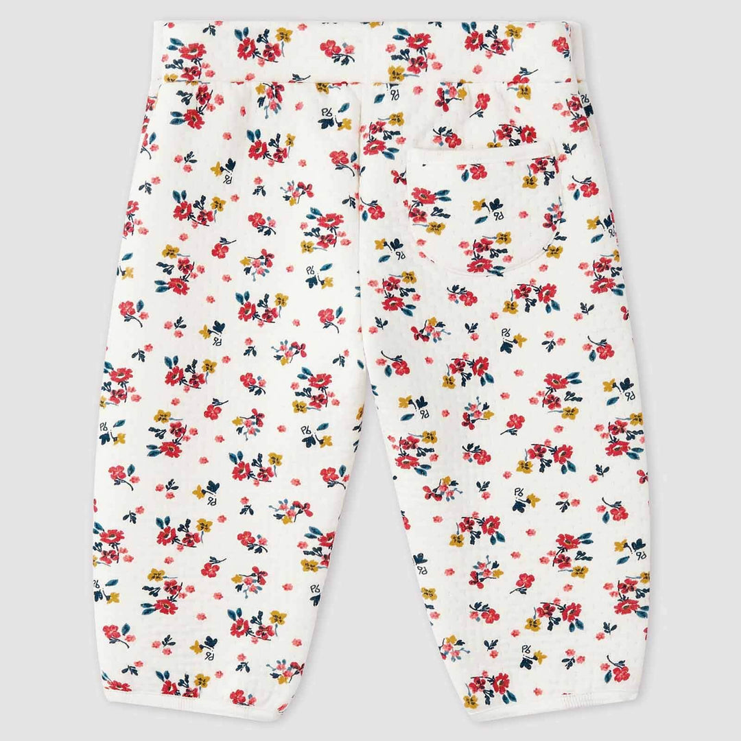 pantaloni in fantasia floreale in tubique 58236 01 PETIT BATEAU 