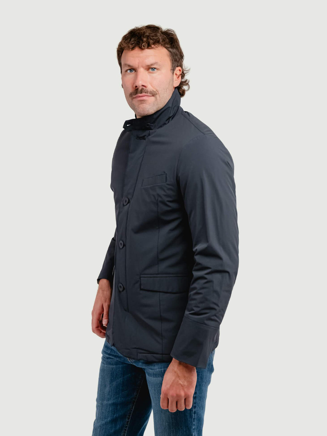GIACCA 100 GRAMMI IN NYLON BLU BU26W03JKCOAT 201 ANDREA MORANDO 