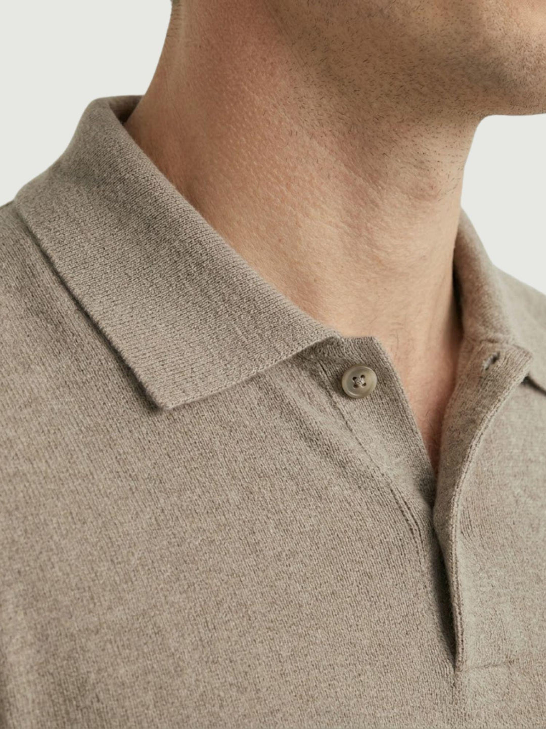 Polo in cotone extrafine nocciola 5048126 672 ANDREA MORANDO 