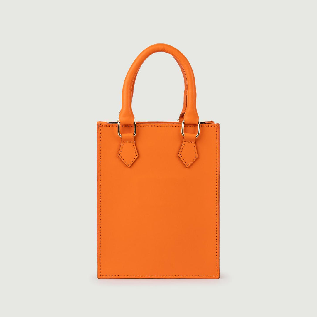 BORSA IN PELLE ARANCIO BABY BABY ARANCIONE BIMOR 