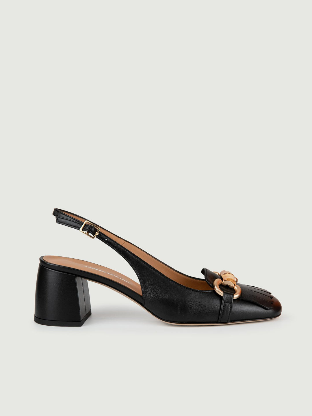 CHANEL CON TACCO QUADRATO E NAPPE FRONTALI L6002 NERO ANDREA MORANDO 