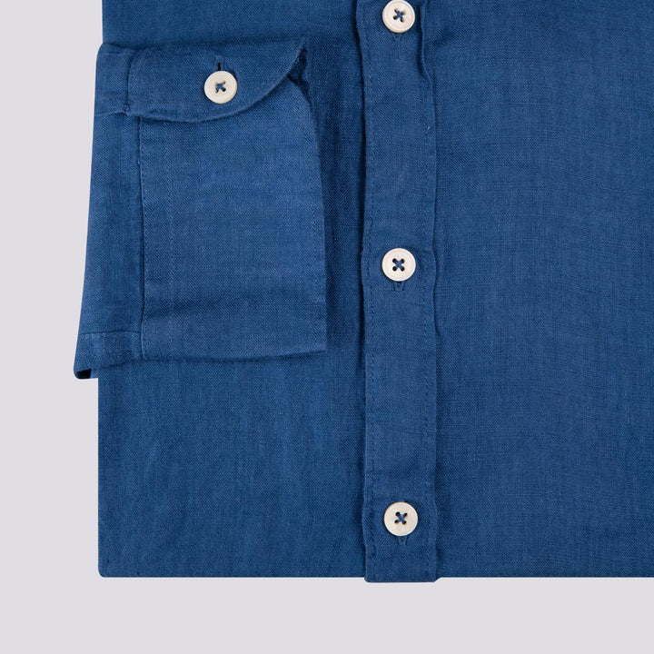 Camicia in fresco lino bluette BU25S18CALINENPD 202 ANDREA MORANDO 